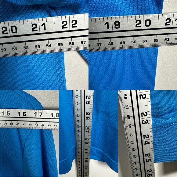 J Lindeberg Blue Long Sleeve Polo Shirt Blue Mens Size Medium Fieldsensor Vilde - Picture 14 of 16